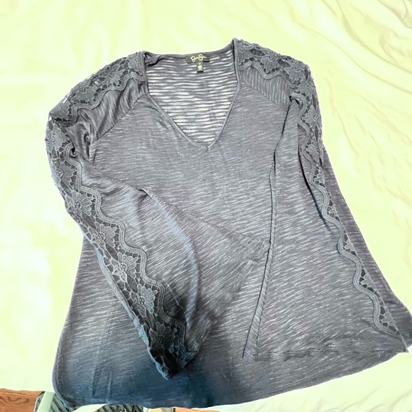 Bell sleeved Navy Blue Jessica Simpson Shirt - Picture 4 of 8